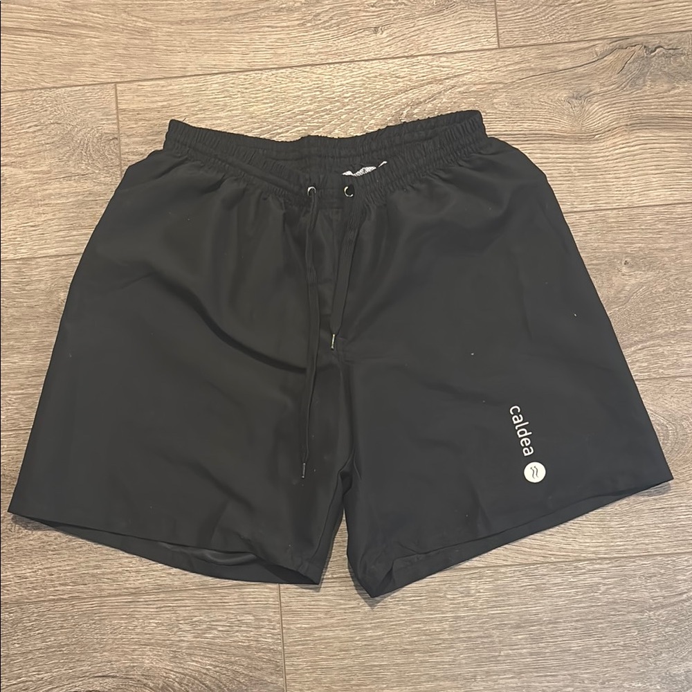 Caldea Black Swim Shorts with Mesh Lining